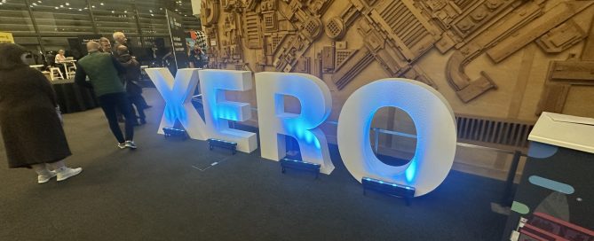 Lit up sign Xero Roadshow