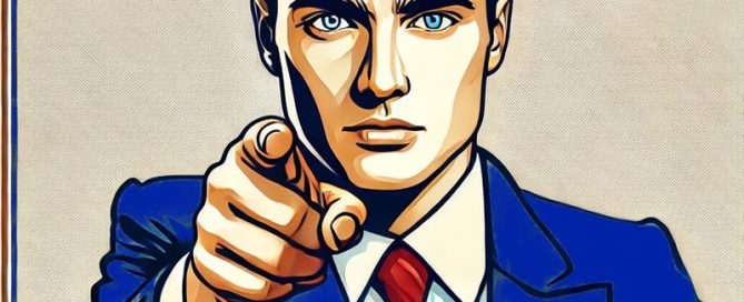 you need bots. a man pointing towards the viewer with the text you need bots underneath