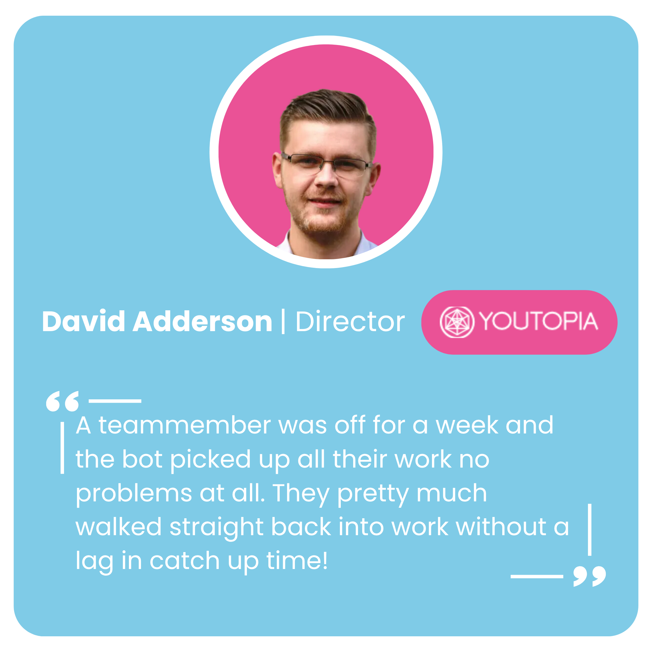 David Adderson Testimonial